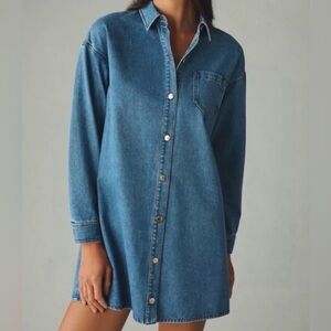 Mare Mare x Anthropologie - Denim Shirt Dress - Blue